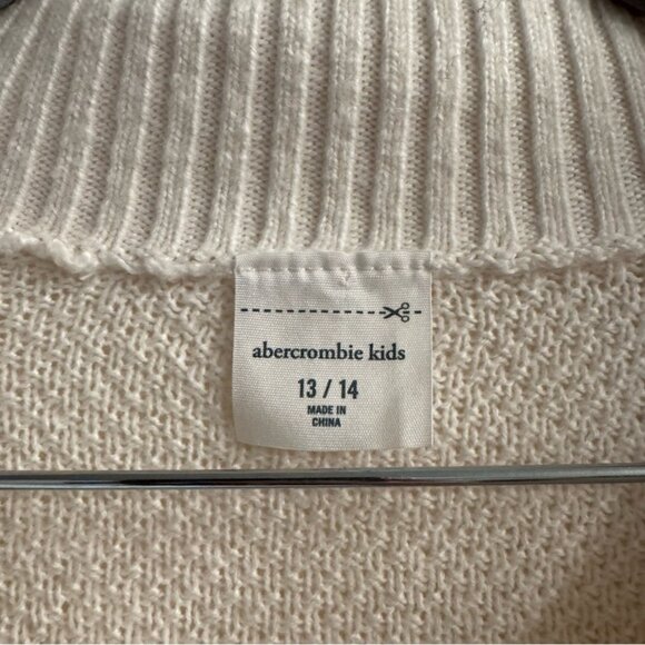 Abercrombie Kids Youth Girls Cream Pullover Collared Knit Sweater Size 13/14 - Picture 2 of 4